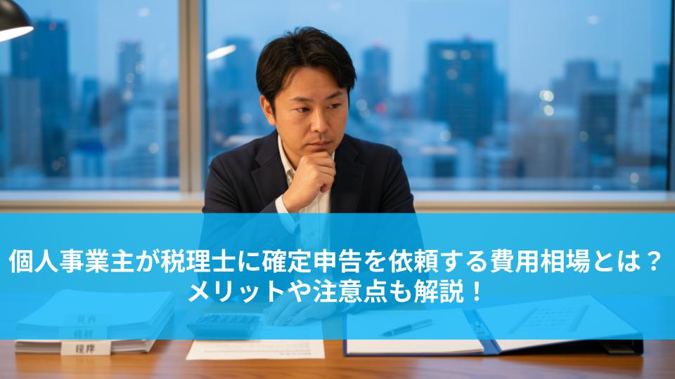 個人事業主が税理士に確定申告を依頼する費用相場とは？メリットや注意点も解説！