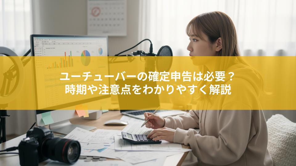 ユーチューバーの確定申告は必要？時期や注意点をわかりやすく解説！